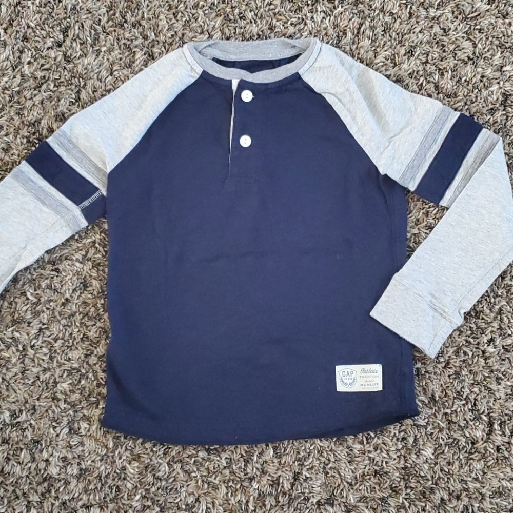 Long sleeve color block shirt